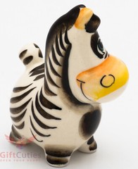 Madagascar Zebra Marty Gzhel porcelain figurine souvenir handmade