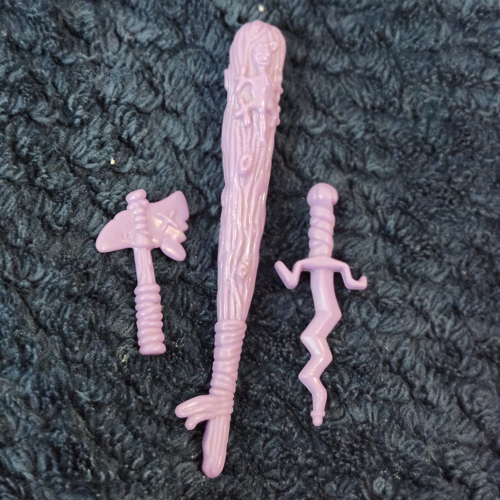 Teenage Mutant Ninja Turtles Purple Club And Hatchet,dagger, Accessory 1990s