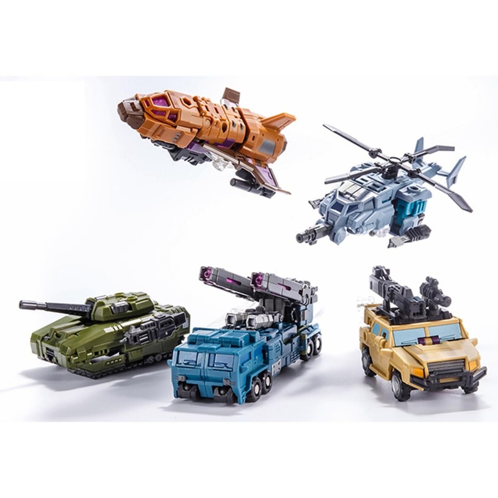 Deformation Toys Combiner Set 5 in 1 Small Scale Anime Action Figure Model Ro…