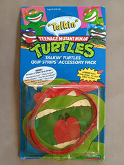 1991 TMNT Talking Michelangelo & Leonardo with Quip Strips – Working