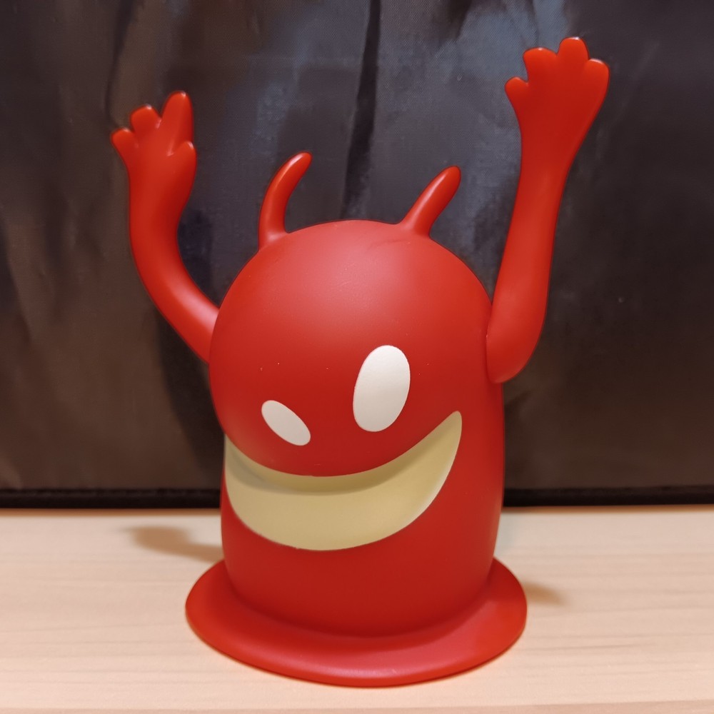 2008 THQ De Blob Video Game Toy Figure Red Plastic 4″