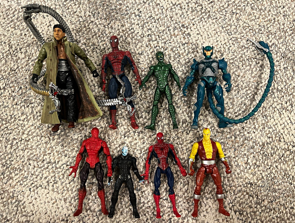 Toybiz Hasbro Spider-Man Trilogy Movie Figures Lot 8 Figures