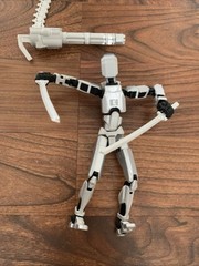Titan13, Dummy 13, T13 Action Figure,Toy Robot Lot Of 2 8’’ Red & 5’’ Silver