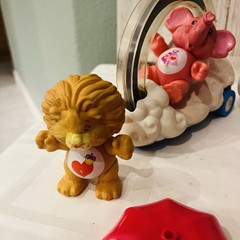VTG 1983 Care Bears Care A Lot Playset Cloud Car Rainbow Roller Accessories WOW!