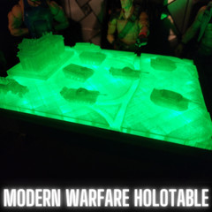 MODERN WARFARE Wargame Holotable Green Led Lights 1:12 Scale (With No Emblem)