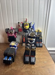 1995 MMPR POWER RANGERS For Parts Lot. MEGAZORD Pink, Blue, Yellow, Black *Read