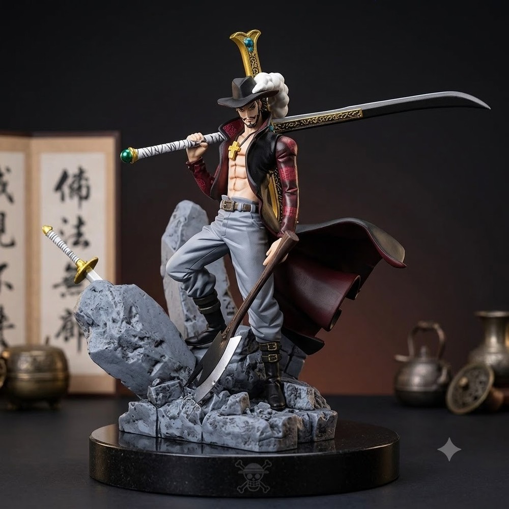 🔥One Piece Mihawk Figure Battle Version Dracule PVC Collectible