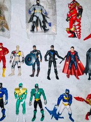 Power Rangers and Vintage Super hero Collection Lot 80+ Figures