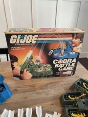 Vintage 1982 GI JOE Cobra Battle Game W/ Clean Original Box NICE FREE SHIP