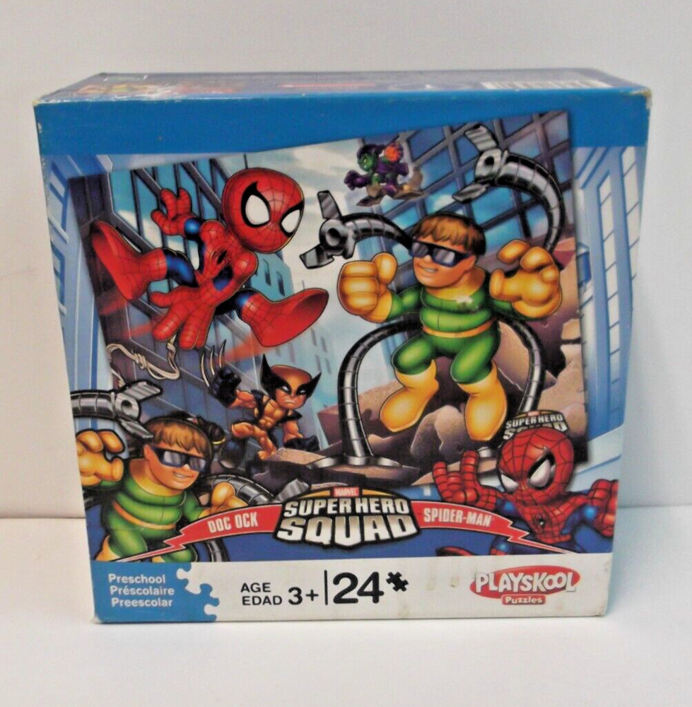 Marvel Avengers Spiderman Superhero Squad 2006 24 PC PUZZLE NIB
