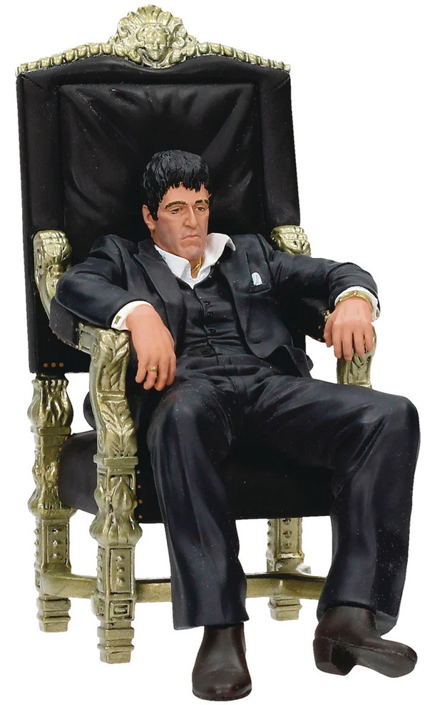 Movie Icons SCARFACE: Tony Montana on Throne PVC statue~Al Pacino~SD Toys