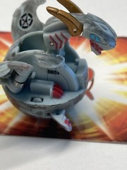 Bakugan Battle Brawlers Gray Haos Hyper Dragonoid 580g Battle Damaged With Card