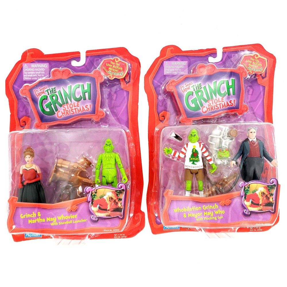 The Grinch Stole Christmas Action Figures Lot Of 2 Martha May & Mayor May New