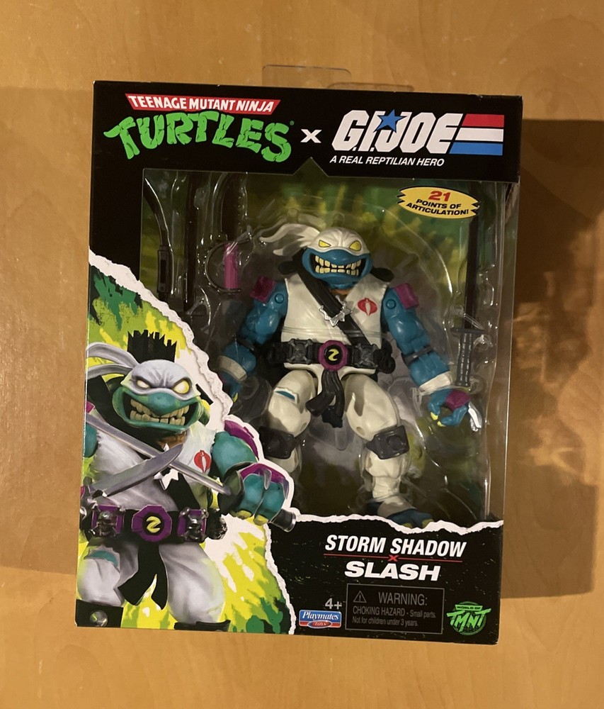 Teenage Mutant Ninja Turtles X GI Joe Mashup Slash/Stormshadow Action Figure NEW