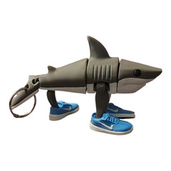 Tralalero Tralala Brainrot Articulated Toy Keychain – Wiggly Fidget Figure Charm
