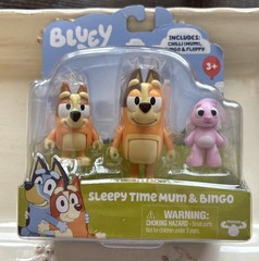 NIP Bluey – Sleepy Time Mum Chilli, Bingo & Floppy Bunny, 2.5″ Action Figures