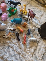 Vintage Lot of Animal Figures Random Mixed Hard Plastic Rubber Toys