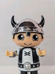Bonkers Toy Ryan’s World 3″ Viking Ryan Black Suit Silver Helmet Action Figure