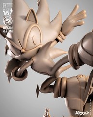 3D Printed Fan Art Sonic the Hedgehog Sculpture by Wicked