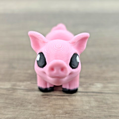 Pig Hatchling 3D Printed Articulated Flexi Fidget Desk Pet Toy 1.75″