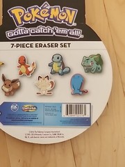 Pokemon 7-Piece Eraser Set Creatuve Kids 2016 Sealed New