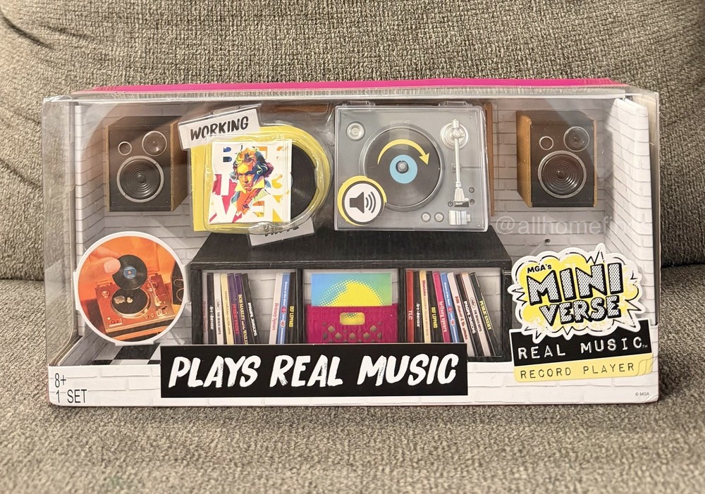 MGA’s Miniverse Real Vinyl Playable Music Record Player – IN HAND