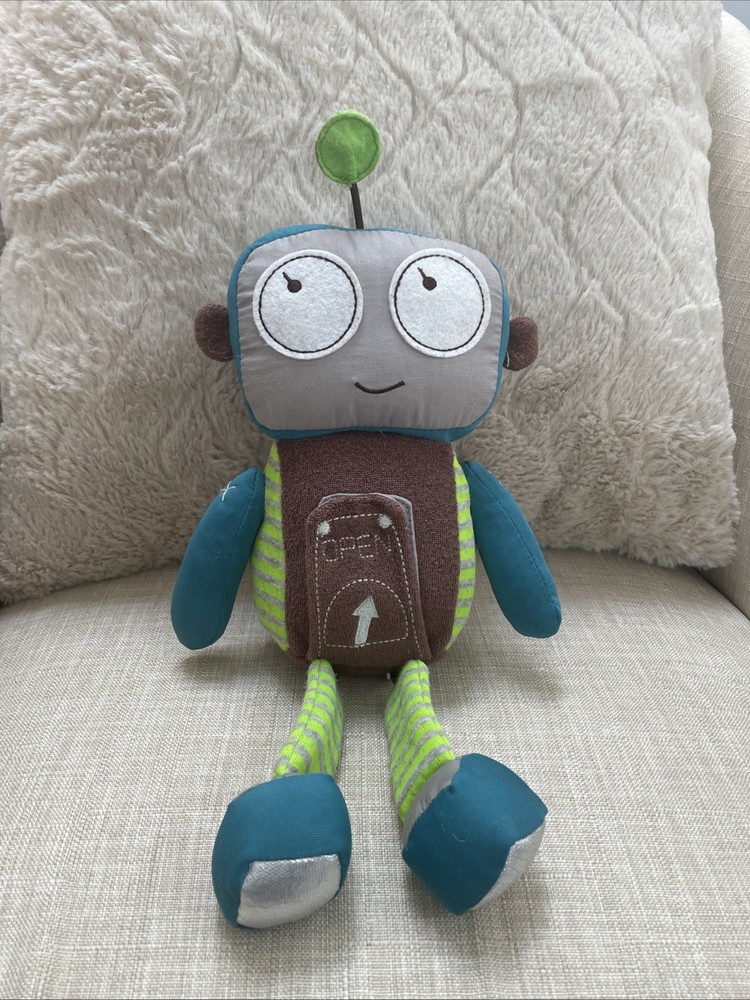 Bits i Bots Botsy Robot Marv Plush Rattle Toy 12”
