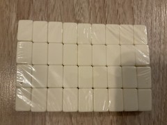 Mahjong Chinese Set with 36 Mini Tiles Hand for Travel Family 10mm x 15mm x 23mm