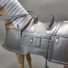 Marx Toy Co Sir Stuart Silver Noble Knight Figure & Valor Armored Horse Vintage