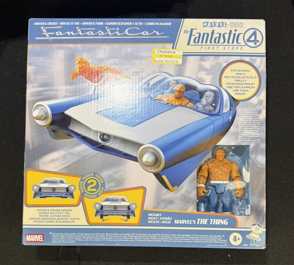 Marvel Fantastic Four First Steps-Fantastic-Car w/ The Thing Figure Hasbro- NIB
