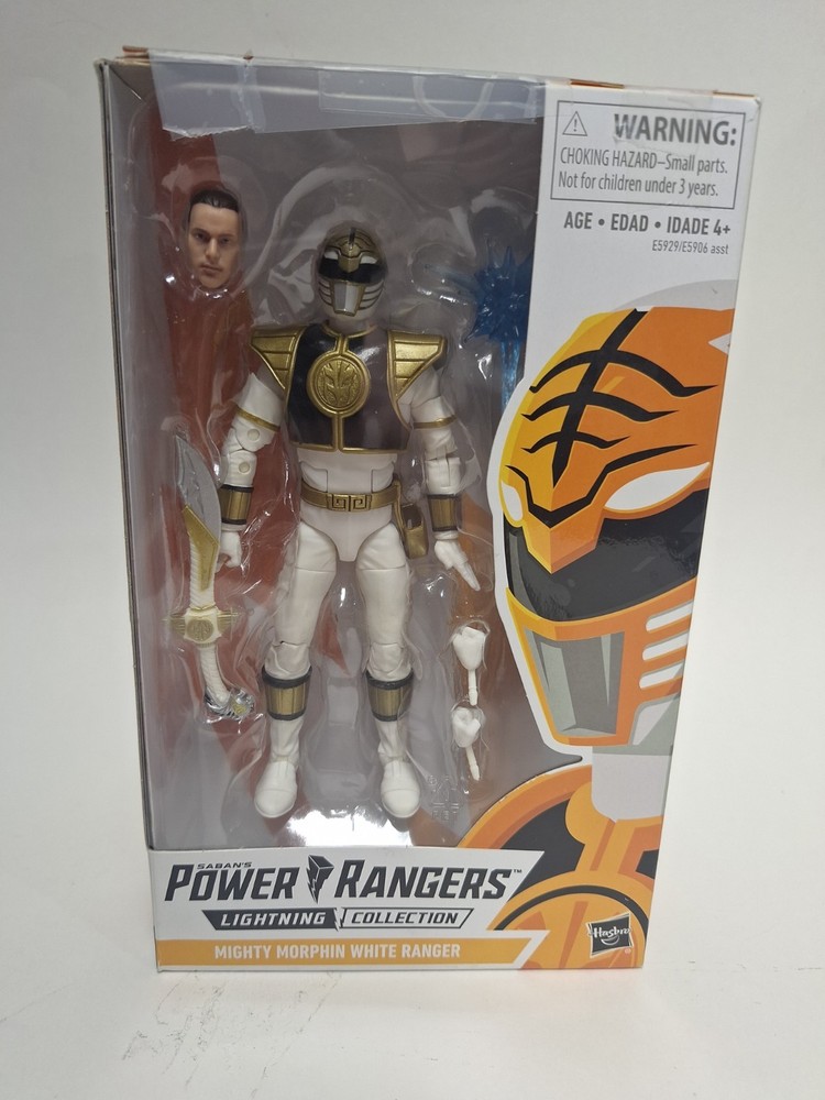 Power Rangers Lightning Collection Mighty Morphin White Ranger Figure Damaged
