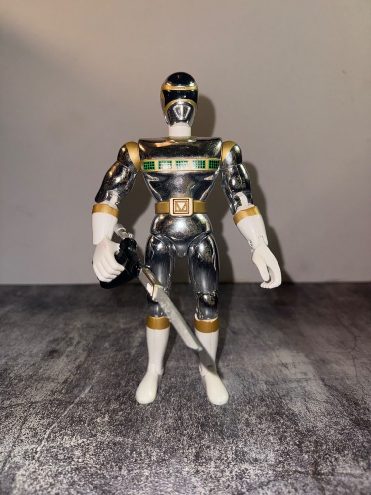 Mighty Morphin’ Power Rangers Talking Silver Ranger In Space 1998 Bandai Figure