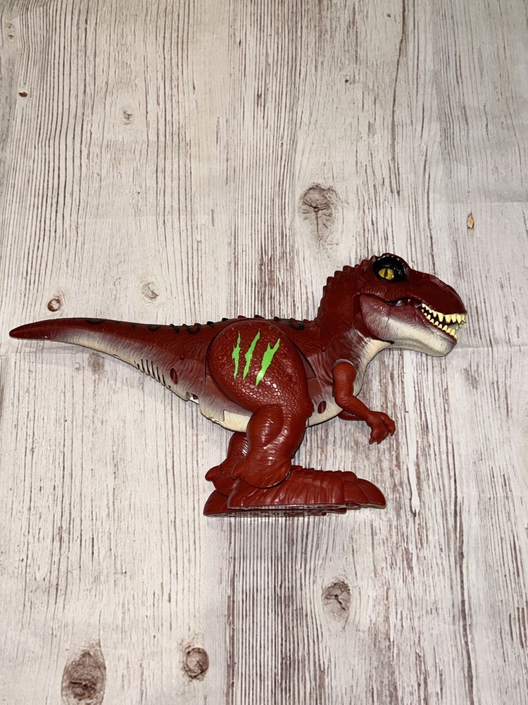 T-Rex Red Roaring Walking Light Up Dinosaur Battery Operated Zuru