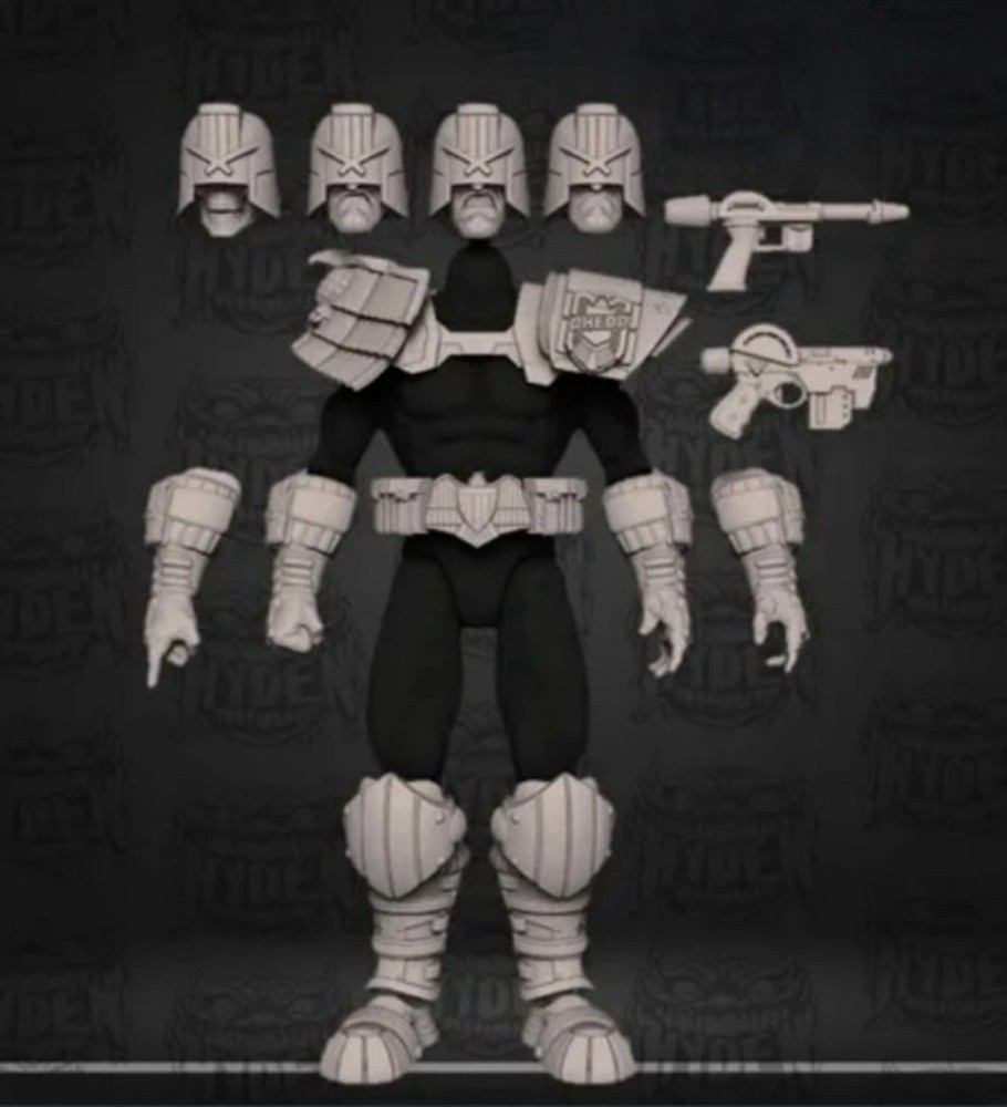 Judge Dredd Kit 1/12 Marvel Legends Unpainted Custom Comic Action Figure