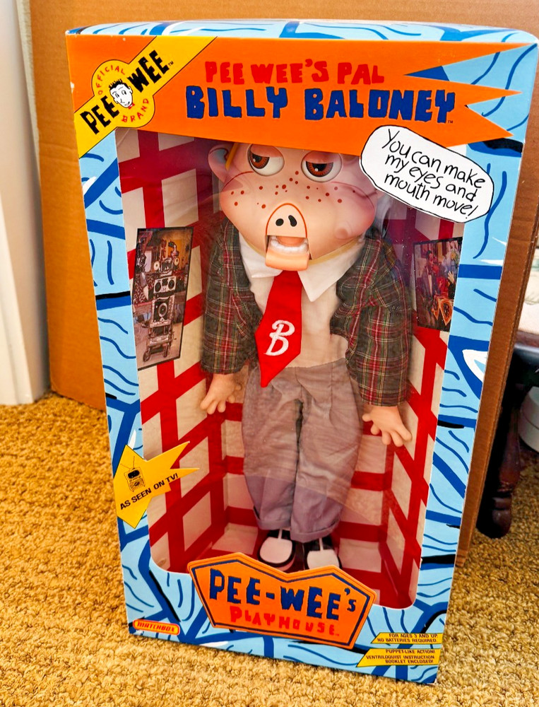 Billy Baloney 18″ NEW Vintage Matchbox Pee Wees Playhouse Pee Wee Herman’s Pal