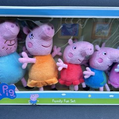 Peppa Pig Family Fun Plush Set – Daddy,Mummy, George, Peppa, Suzy Sheep – NEW