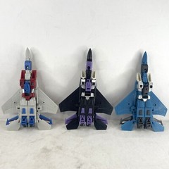 Transformers G1 Starscream Thundercracker Skywarp 3x Action Figures Flight Team