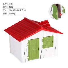 1/18 Scale Diy Small Wooden House Scene Props For Figure Model Kid Emulation Toy