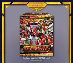 Metal Cardbot S FLAME NOVA Robot Toy | Transforming Fire Car | Ship from Korea