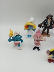 Vtg PVC Figures Smurfs, Pound Puppies, Disney Lot of 7 mixed
