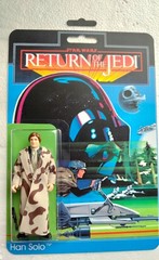 PRO- CUSTOM HAN SOLO TRENCH COAT FIGURE on STUNNING JEDI CUSTOM DESIGNED CARD