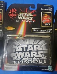 LOT 3 Star Wars Episode 1 Battle Bags Hasbro 1998 2 Sea Creatures & 1 Swamp RARE