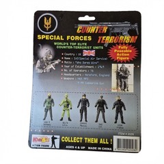 KidBiz Counter Terrorism SAS Special Forces Fully Poseable Action Figure w/ Gun