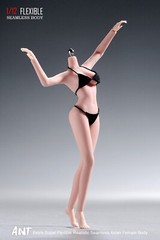 US 1/12 Female Seamless Action Figure Big Bust Pale Skin Body For 6″Soldier Head