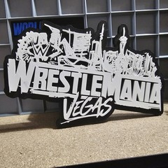 WWE Mattel WrestleMania 42 Vegas Large Logo Accessory
