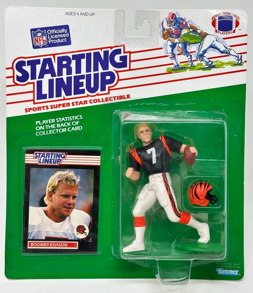 1989 KENNER STARTING LINEUP NFL FOOTBALL BOOMER EASIASON CINCINNATI BENGALS MOC