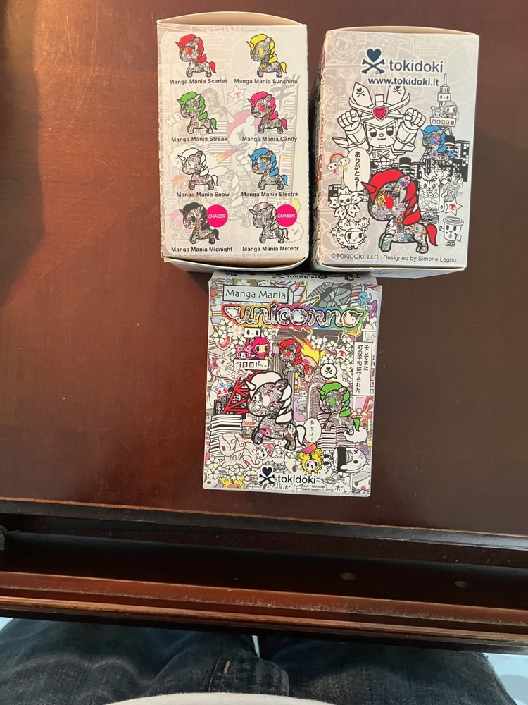 Lot of 3 Tokidoki Unicorno Manga Mania Unopened Blind Boxes