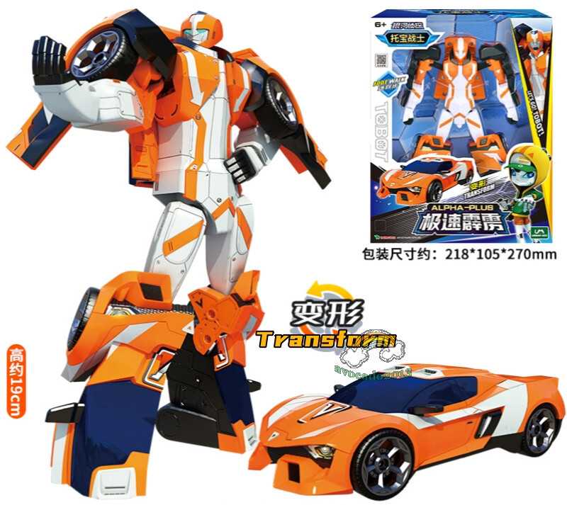 Tobot V Galaxy Detectives Alpha-Plus Transforming Sports Car Robot Figure Toy
