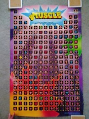 Original 1985 M.U.S.C.L.E. Muscle Men Poster – Vintage Mattel Figure List 23×35