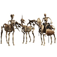 HIPLAY 101TOYS Skeleton Movable Horse Series Three Person Set 1/12 Action Figure
